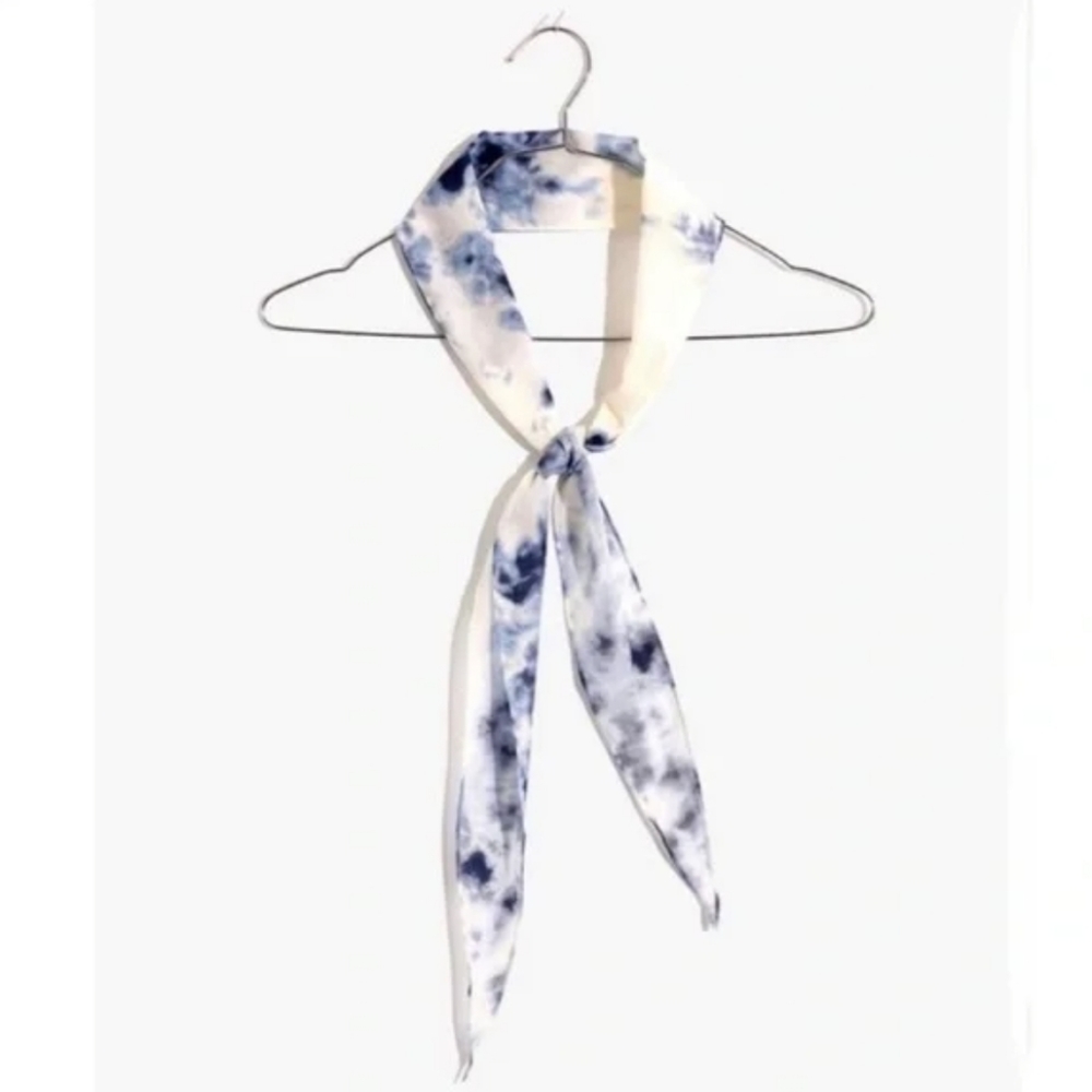 Madewell Tapered Long Skinny Bandana - sunfaded indigo multi